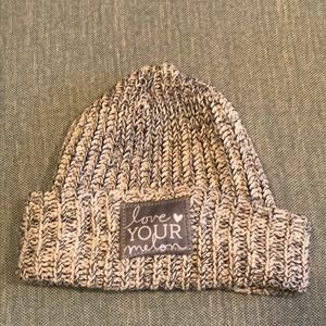 Navy Speckled Cuffed Beanie - Small